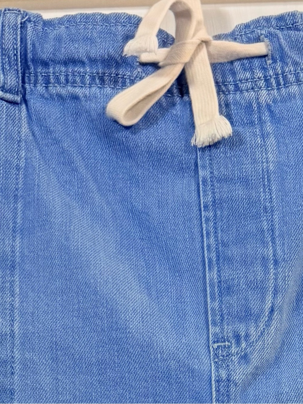GAP Light Blue Drawstring Denim Shorts - Picture 2 of 14